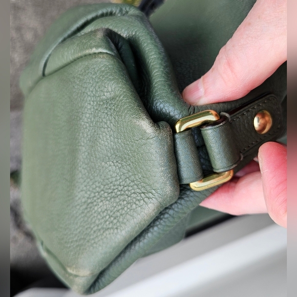 Coach Brooke pebbled green hand bag, purse (z) - Picture 8 of 13